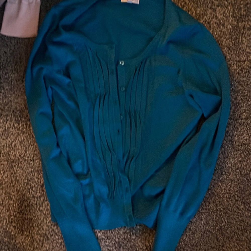 Joseph A Blue Buttoned Cardigan